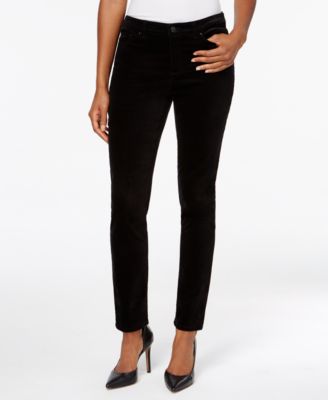 Charter Club Petite Bristol Velveteen Pants Deep Black 6P