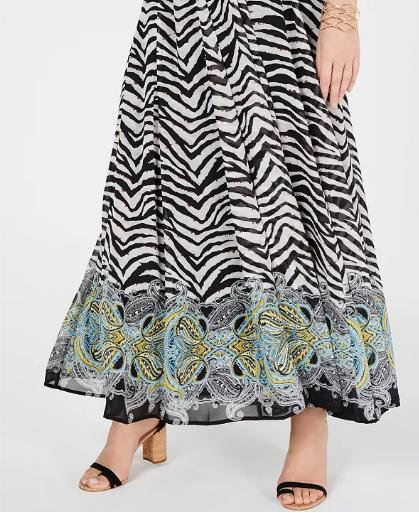 INC International Concepts INC Zebra-Print Maxi Dress Size 4