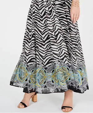 INC International Concepts INC Zebra-Print Maxi Dress Size 4