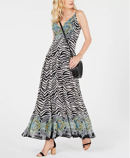 INC International Concepts INC Zebra-Print Maxi Dress Size 4