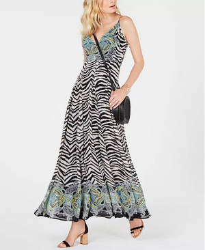 INC International Concepts INC Zebra-Print Maxi Dress Size 4