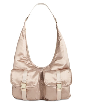 Steve Madden Cole Satin Large Hobo Champagne