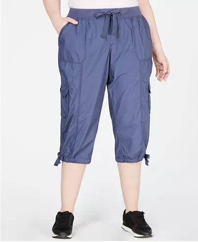 Calvin Klein Performance Plus Size Cropped Cargo Pants Size 1X