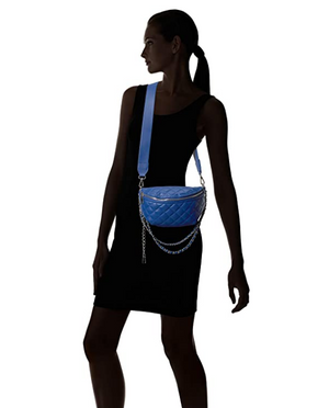 Steve Madden Quilted Faux Leather Fanny Pack Blue Twentyonemillions