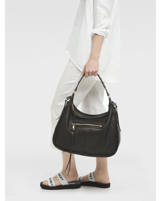 DKNY Shanna Medium Hobo BlackGold