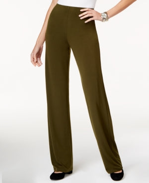 Alfani Wide-Leg Knit Dress Pants Autumn Moss Multiple Sizes