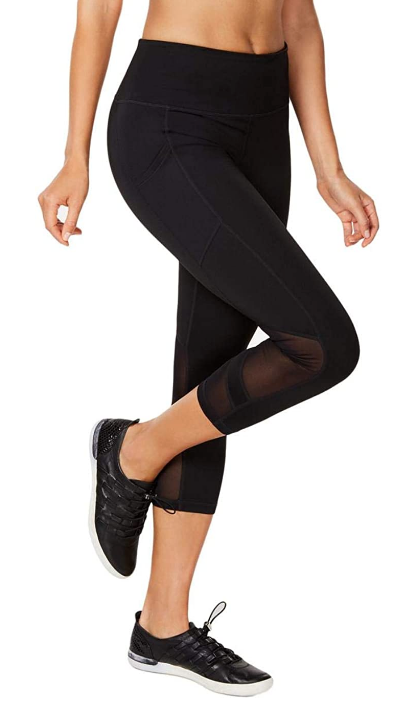 Calvin Klein Performance High-Waist Mesh-Trimmed Cropped Leggings Size M