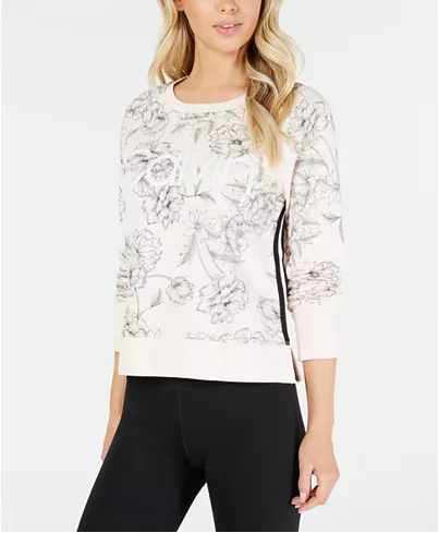 Calvin Klein Performance Printed Varsity Stripe Sweatshirt Size L Twentyonemillions