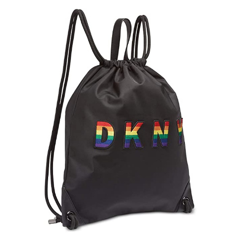 Dkny Pride Embossed Logo Drawstring Backpack