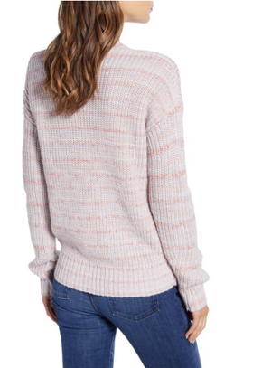 Lucky Brand Marled-Knit Crewneck Sweater Size XS