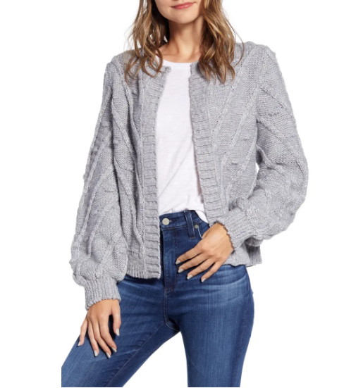 Lucky Brand Bobble Cardigan Sweater