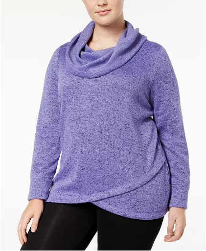 Ideology Plus Size Cowl-Neck Pullover Size 3X