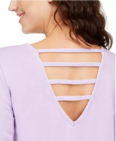 Ideology You're Beautiful Burnout Fleece Top