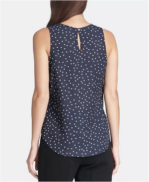 DYNK Polka Dot Printed Top XL