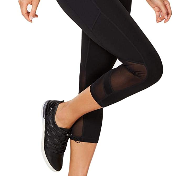 Calvin Klein Performance High-Waist Mesh-Trimmed Cropped Leggings Size M