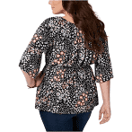 Style & Co Plus Size Printed Off-The-Shoulder Cinch-Waist Top, Vintage Fields 3X