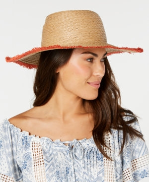 INC Pop Fray Edge Floppy Hat - Red