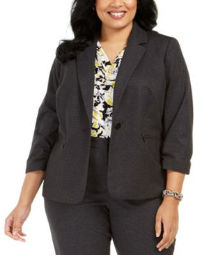 Kasper Plus Size One-Button Blazer Size 14W