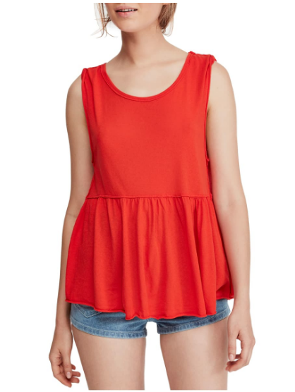 FREE PEOPLE Anytime Tank Orange Size L