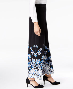 Alfani Printed Palazzo Pants Floating Petal XL