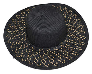 INC International Concepts Beaded Floppy Adjustable Sun Hat (Black, One Size)