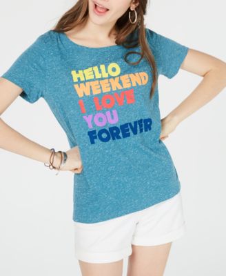 Hybrid Juniors' Hello Weekend T-Shirt XL