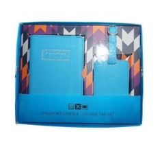 Flight 001 Passport and Luggage Tag Set Turquoise